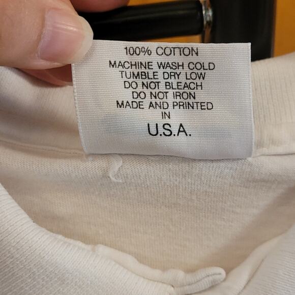 Vintage The Sporting Tennis Polo Shirt White Embroidered Crest Made in USA SZ L - Picture 5 of 11